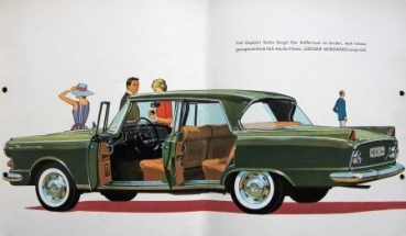 Borgward Airswing P 100 Modellprogramm 1960 "Der grosse Borgward" Carbrochure (9847)